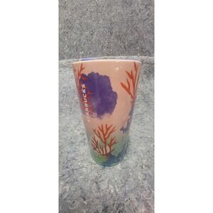 Starbucks 2021 Coral Reef‎ Sea Ocean 12 oz Ceramic Tumbler w/ Lid